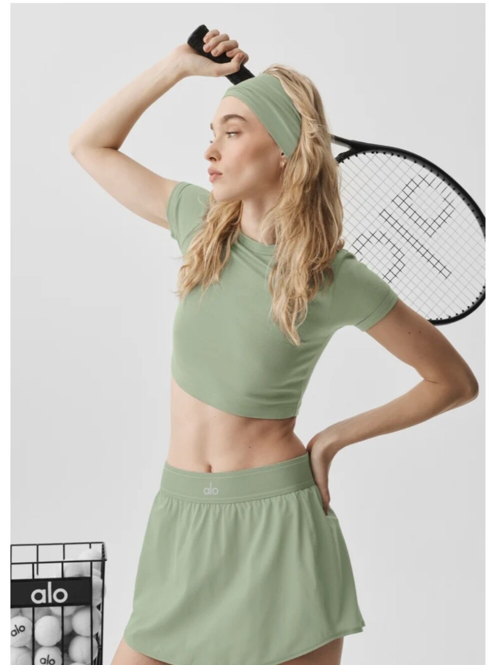 Alo Yoga Match Point Skirt Dune Grass Sold Out Color - Picture 3 of 12